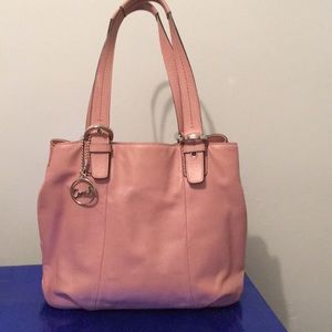 Coach Pink Leather Shoulder Bag #7218